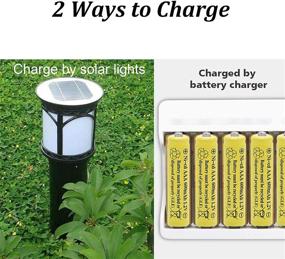 img 1 attached to QBLPOWER 12 Pack AAA 1.2V 600mAh NiCd Rechargeable Batteries for Outdoor Solar Lights - Long-lasting Power for Solar Lamps & Garden Lights