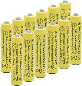 img 4 attached to QBLPOWER 12 Pack AAA 1.2V 600mAh NiCd Rechargeable Batteries for Outdoor Solar Lights - Long-lasting Power for Solar Lamps & Garden Lights