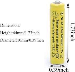 img 3 attached to QBLPOWER 12 Pack AAA 1.2V 600mAh NiCd Rechargeable Batteries for Outdoor Solar Lights - Long-lasting Power for Solar Lamps & Garden Lights