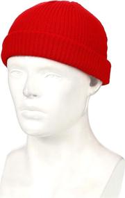 img 2 attached to Stay Warm in Style: SATINIOR 2-Piece Short Fisherman Beanie Hat for Men