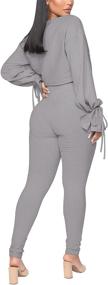 img 1 attached to Women，Long Drawstring Tracksuit Sportswear Loungewear Sports & Fitness and Team Sports