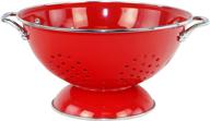 🔴 reston lloyd calypso basics powder coated enameled colander in red, 3 quart logo