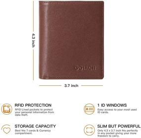 img 1 attached to 🌟 GOIACII Leather Wallet with RFID Blocking Pockets: Secure Your Cards and Cash