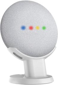 img 4 attached to Пьедестал SPORTLINK для Google Home Mini улучшает звуковую видимость и внешний вид - обязательный держатель для крепления Google Mini (белый)