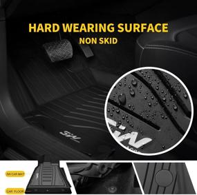 img 2 attached to TPE All Weather Custom Fit Floor Liner for Benz C-Class 2016-2021, Full Set Car Mats Sedan Only, Black - 3W Floor Mats