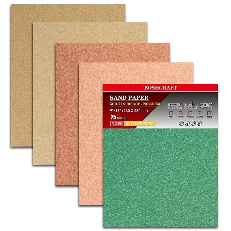 boshcraft sandpaper sheets furniture assortment 로고