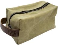 💼 hide & drink: waterproof travel square dopp kit - premium quality toiletry bag with ykk zipper & 101 year warranty | handmade waxed canvas groomsmen dopp bag for men, women - perfect travel & home essential logo