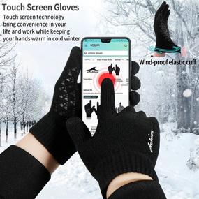 img 3 attached to Achiou Touchscreen Gloves: Winter Texting Men's Accessories for Gloves & Mittens - Stay Connected in Cold Weather!