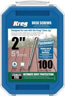 🔩 kreg sdk c2ss 100: highly-durable 2 inch coarse stainless screws for superior performance logo