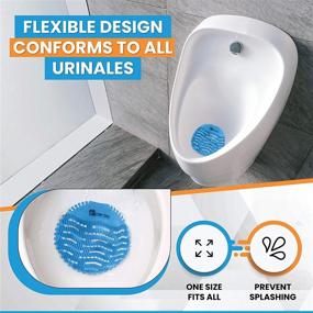 img 1 attached to 🚽 10 Pack Urinal Screens Deodorizer - Anti-Splash &amp; Odor Freshener, Long-Lasting Scent up to 30 Days, Ideal for Home Bathrooms, Offices, Schools, and Malls (Orange)