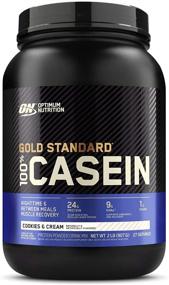 img 4 attached to Optimum Nutrition Gold Standard 100% Micellar Casein Protein Powder - Slow Digesting, 🥛 Satiating, Overnight Muscle Recovery - Cookies and Cream Flavor, 2 lb (Packaging May Vary)