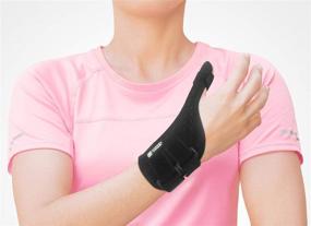 img 1 attached to 👍 Copper Compression Thumb Brace - Top Copper Thumb Spica Splint for Arthritis, Tendonitis. Suitable for Both Right and Left Hand. Stabilizer and Immobilizer for Wrist, Hands, and Thumb.