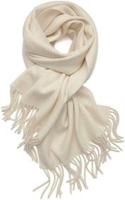 img 1 attached to 🧣 Cozy 100% Merino Wool Scarf: Pashmina Cashmere Feel, 78” x 16” Long | Perfect Winter Gift for Women and Men