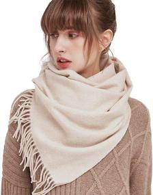 img 4 attached to 🧣 Cozy 100% Merino Wool Scarf: Pashmina Cashmere Feel, 78” x 16” Long | Perfect Winter Gift for Women and Men