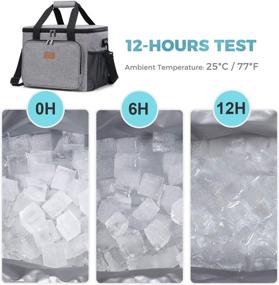 img 1 attached to Lifewit Collapsible Cooler Bag Insulated 24L: Stay Cool on Outdoor Adventures, Beach Trips, Picnics, BBQs & More with this Leakproof Portable Grey Cooler Bag