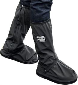 img 4 attached to 👞 USHTH Reflective Waterproof Rain Boot Shoe Cover - Enhancing Visibility, 1 Pair