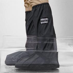 img 2 attached to 👞 USHTH Reflective Waterproof Rain Boot Shoe Cover - Enhancing Visibility, 1 Pair