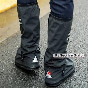 img 3 attached to 👞 USHTH Reflective Waterproof Rain Boot Shoe Cover - Enhancing Visibility, 1 Pair