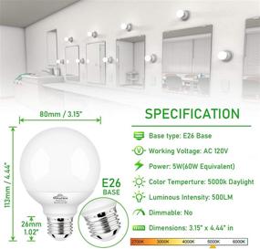 img 1 attached to 💡 Efficient Daylight LED Bulb for Bedrooms - Non-Dimmable Bathroom Equivalent