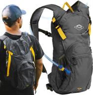 🥾 mountain designs 10l hydration backpack - leakproof hiking backpack with large compartments and 3l water bladder - perfect running, cycling, and camping accessory logo