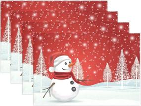 img 4 attached to ❄️ WOZO Polyester Snowflake Christmas Placemat