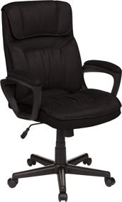 img 4 attached to 🪑 Black Ultra-Soft Microfiber Office Computer Chair with Adjustable & Swivel Features, Amazon Basics – Enhanced with Lumbar Support