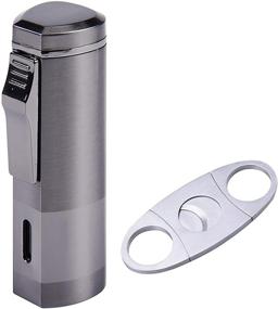 img 4 attached to 🔥 Triple Flame Butane Refillable Lighter with Torch Functionality – Windproof, Ideal Gift for Men (Butane Not Included)