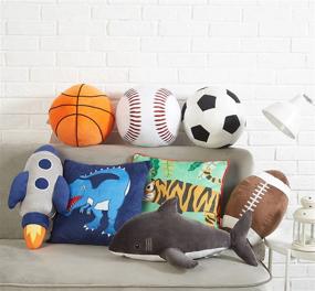 img 1 attached to ⚾ Introducing the Heritage Kids Baseball Dec Pillow: Timeless White Décor for Sports Enthusiasts