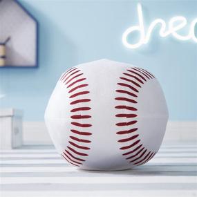 img 2 attached to ⚾ Introducing the Heritage Kids Baseball Dec Pillow: Timeless White Décor for Sports Enthusiasts