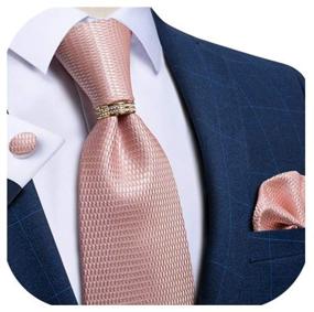 img 4 attached to DiBanGu Formal Necktie Pocket Cufflinks: Must-Have Men's Accessories for Elegance