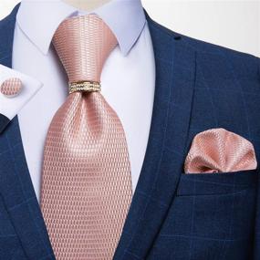 img 3 attached to DiBanGu Formal Necktie Pocket Cufflinks: Must-Have Men's Accessories for Elegance