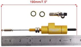 img 3 attached to Премиум Золото WOOSTAR M8 х 1.25 мм гидравлический сцепной цилиндр мотоцикла стержень тормозного насоса замены: повышение производительности для грязевого пит-байка, квадроцикла и скутера.