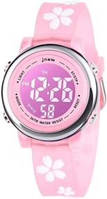 img 4 attached to Fun and Waterproof Kids Watch with 3D Cartoon Design - 7 Color Lights, Alarm and Stopwatch for 3-10 Year Boys and Girls