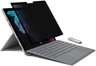 🔒 13.5 privacy screen for surface laptop 1/2/3 - easy on/off, anti-spy, reusable, and removable filter, enhancing privacy for microsoft surface laptop 1/2/3 13.5 inch logo