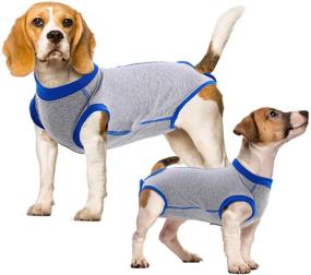 img 4 attached to Canine Recovery Suit: Surgical Pet Aftercare Wear Shirts, Professional Dog Recovery Shirt for Males and Females, Anti-Licking Post Surgery, Alternative Abdominal Wound Protector and Anti-Anxiety Solution