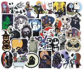 img 3 attached to 💀 Gothic Stickers 50Pcs: Cool Black and White Decals for Water Bottles, Laptops, and More - Trendy Skull Waterproof Stickers for Teens, Kids, Girls, Boys (Gothic F)