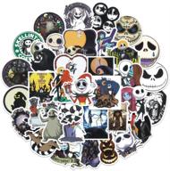 💀 gothic stickers 50pcs: cool black and white decals for water bottles, laptops, and more - trendy skull waterproof stickers for teens, kids, girls, boys (gothic f) logo