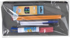 img 2 attached to 🎒 Wholesale Solid Color Traditional Cloth Pencil Cases - Bulk Pack of 24 (8 Assorted Colors)