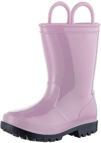 img 4 attached to 👦 ALLENSKY Kids Rain Boots: Easy-on Handles for Little Kids & Toddler Boys and Girls - Waterproof and Durable