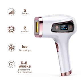 img 3 attached to 💆 IPL Hair Removal Device, VEYFUN Laser Hair Removal for Women with Ice Cool, Upgraded 999,900 Flashes, 5 Energy Levels and 2 Modes - Permanent Hair Removal for Face, Underarm, Bikini Area, and Whole Body