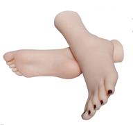 👣 tzwtzw silicone life-size female model feet: display jewelry, sandals, shoes, socks, artistic sketches, nail exercises (red nail) logo