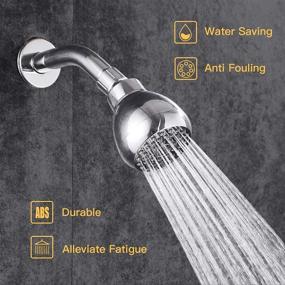 img 3 attached to 💦 TONIAL 3 Inch Anti-Leak High Pressure Shower Head with Adjustable Swivel Ball Joint - Polished Chrome - Ideal for Bathroom and Outdoor Showers