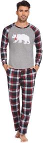 img 2 attached to Cozy & Festive: Ekouaer 🎅 Christmas Matching Pajamas for Men's Sleepwear