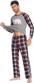 img 1 attached to Cozy & Festive: Ekouaer 🎅 Christmas Matching Pajamas for Men's Sleepwear