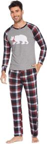 img 3 attached to Cozy & Festive: Ekouaer 🎅 Christmas Matching Pajamas for Men's Sleepwear