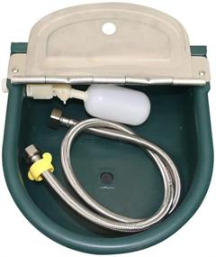 img 4 attached to YOUMU Automatic Plastic Livestock Waterer – Farm Grade Water Trough Bowl for Horse, Cattle, Goat, Sheep & Dog – with Drainage Hole & 39.37 inch Pipe