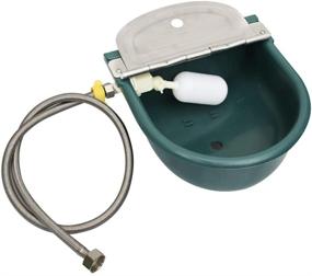 img 3 attached to YOUMU Automatic Plastic Livestock Waterer – Farm Grade Water Trough Bowl for Horse, Cattle, Goat, Sheep & Dog – with Drainage Hole & 39.37 inch Pipe