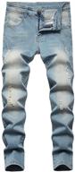 👖 ultra-stylish boy's ripped skinny fit distressed stretch fashion jeans pants logo