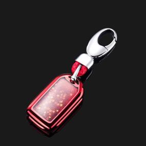 img 3 attached to 🔑 Red Plated Soft TPU Car Key Protection Shell Case Cover for Honda Civic, Accord, CR-V, Pilot Smart Key Keyless Remote FOB Shell Key Chains