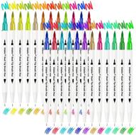 vitoler colored markers dual tip brush pens - 24 brush pens set for coloring, drawing, and art craft supplies logo